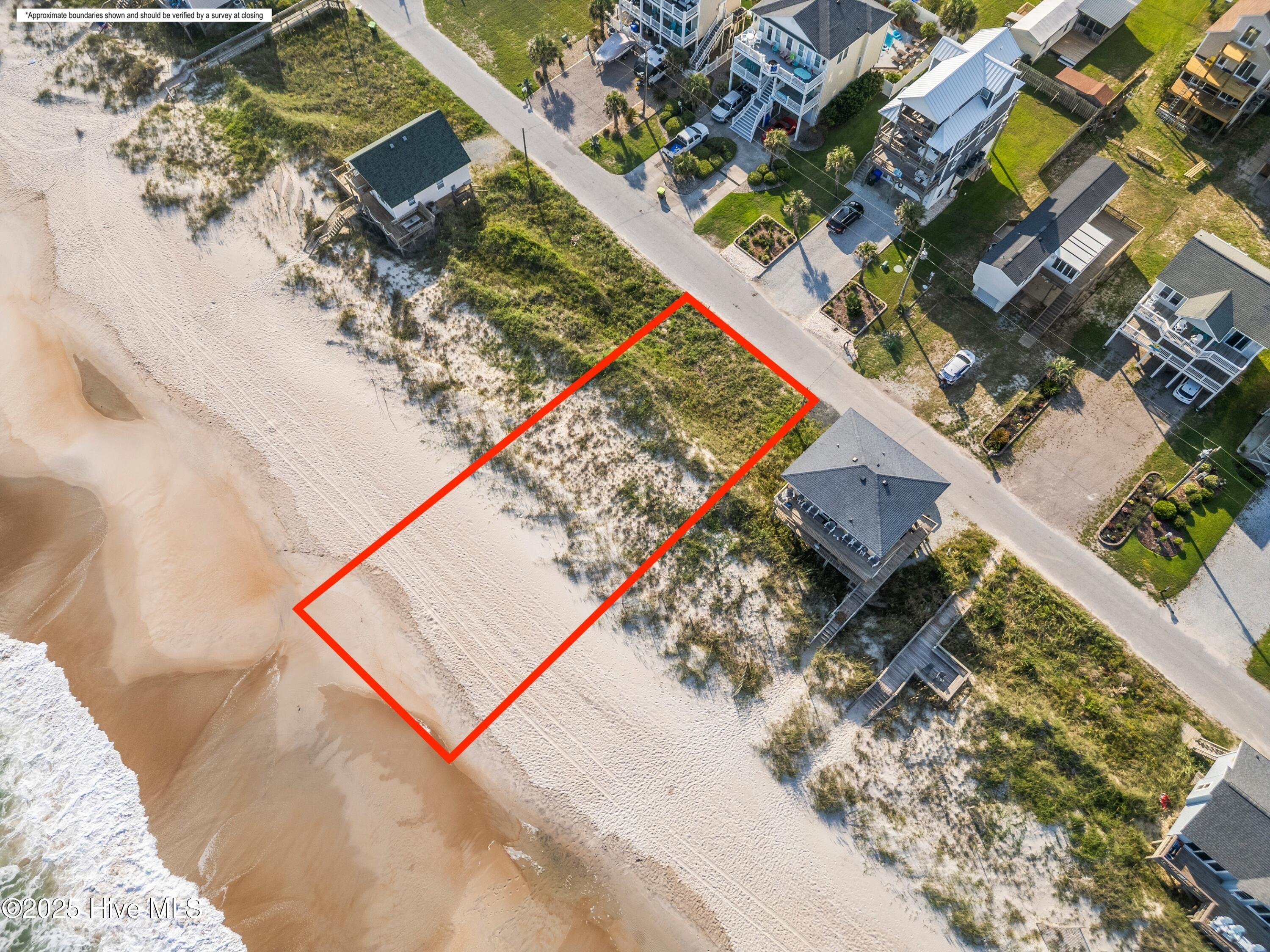 216 Topsail Road North Topsail Beach, NC 28460 - Photo 8 of 14 Lines shown are for illustration only and do not represent exact property boundaries. A survey should be obtained for verification.