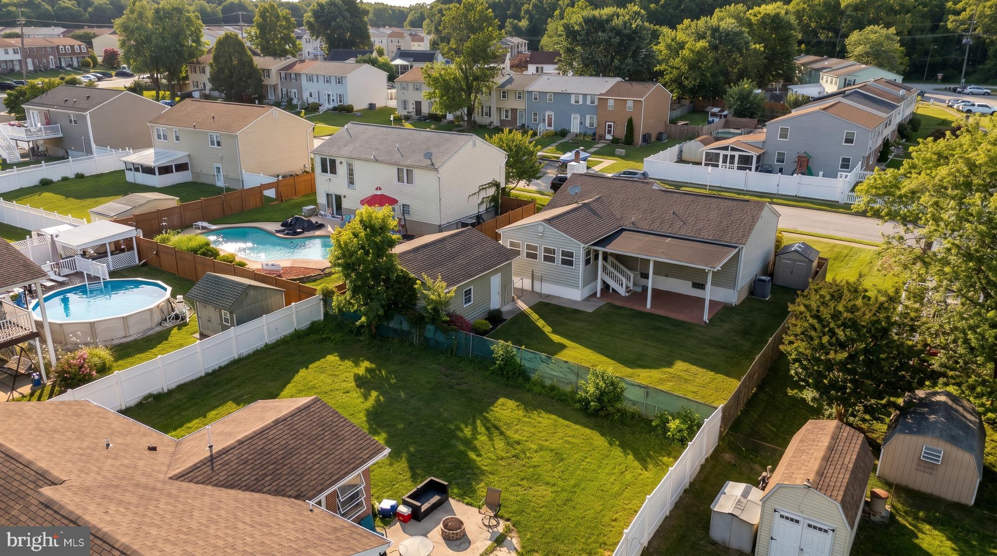 530 Holly Hunt Road Baltimore, MD 21220 - Photo 33 of 37 Aerial Backyard View
