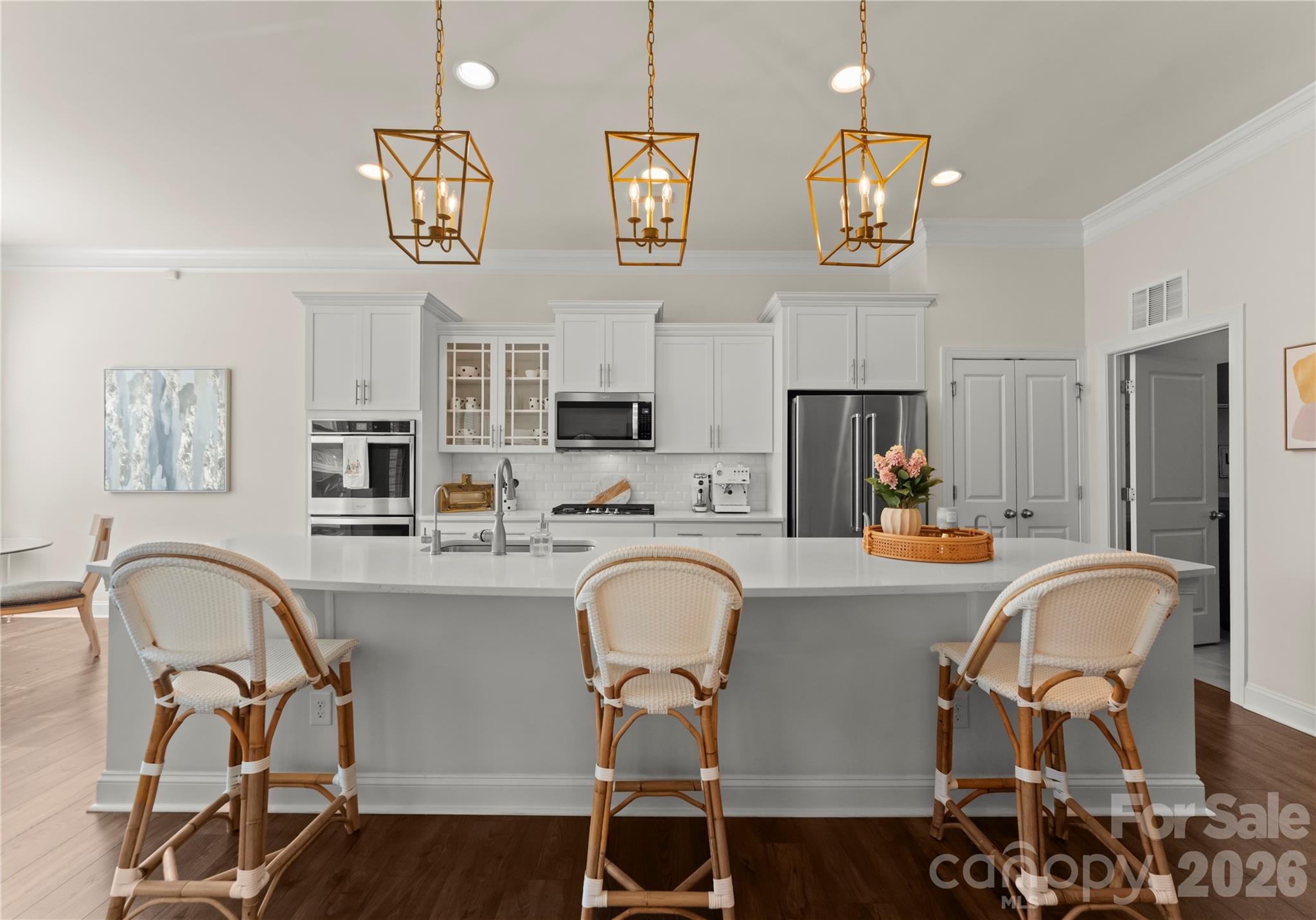 349 Preston Road Mooresville, NC 28117 - Photo 13 of 48 a view of a dining room with furniture and chandelier
