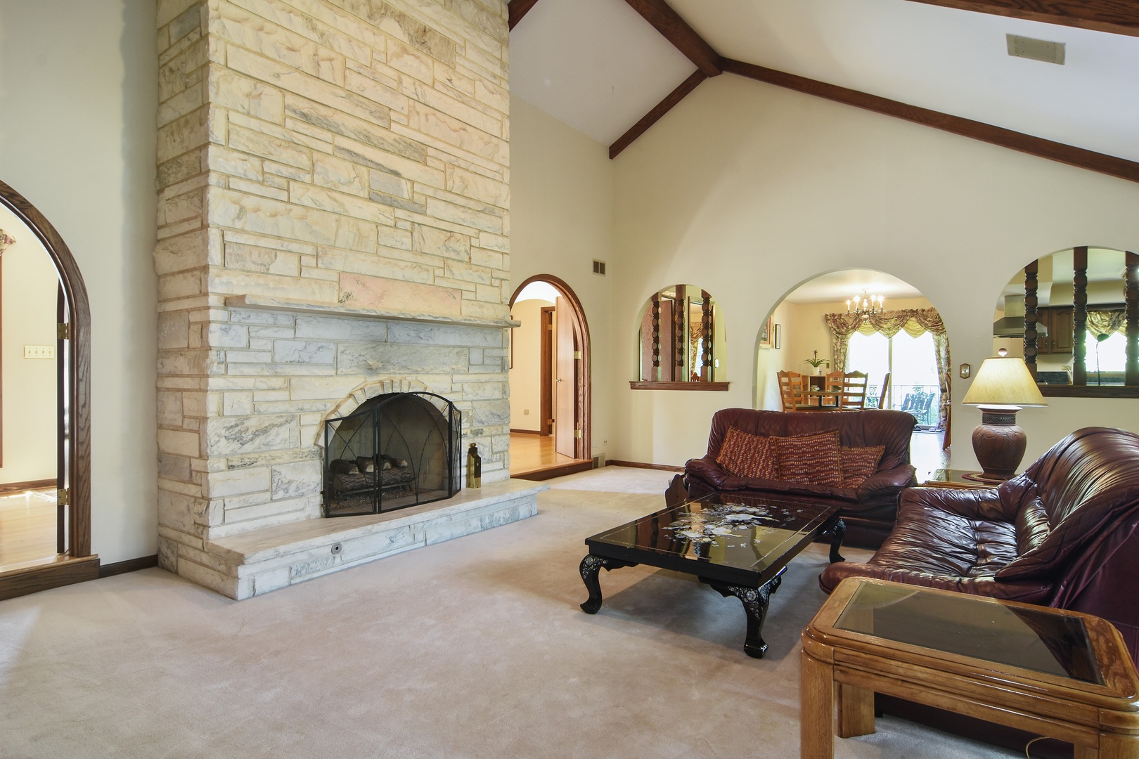 593 Scots Court Inverness, IL 60067 - Photo 7 of 15 a living room with furniture and a fireplace
