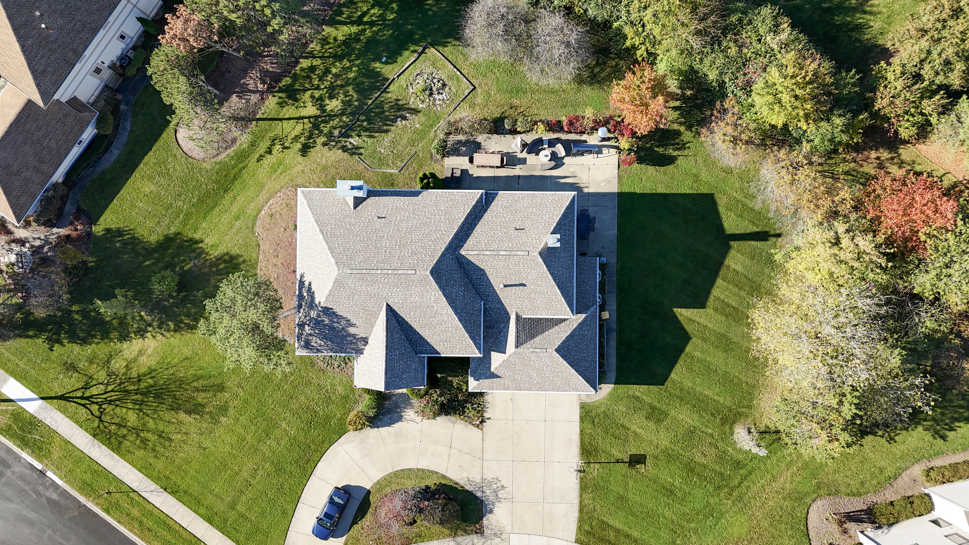 2015 Tree Farm Court Buffalo Grove, IL 60089 - Photo 12 of 100 an aerial view of a house with a yard and trees