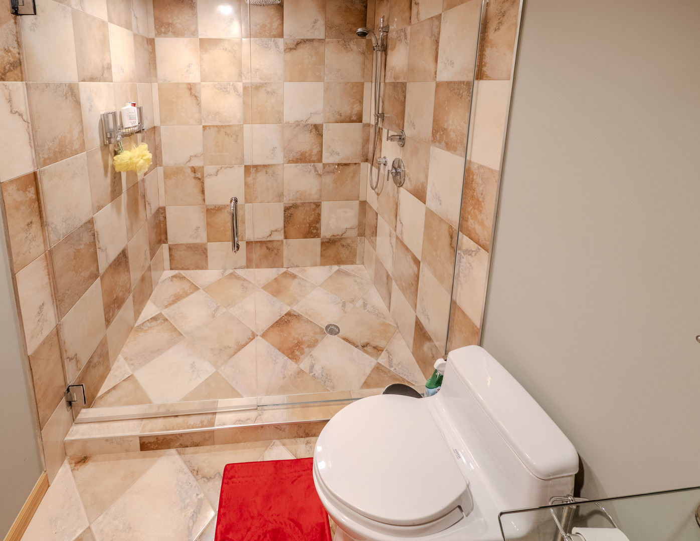 2015 Tree Farm Court Buffalo Grove, IL 60089 - Photo 34 of 100 a white toilet sitting next to a shower curtain