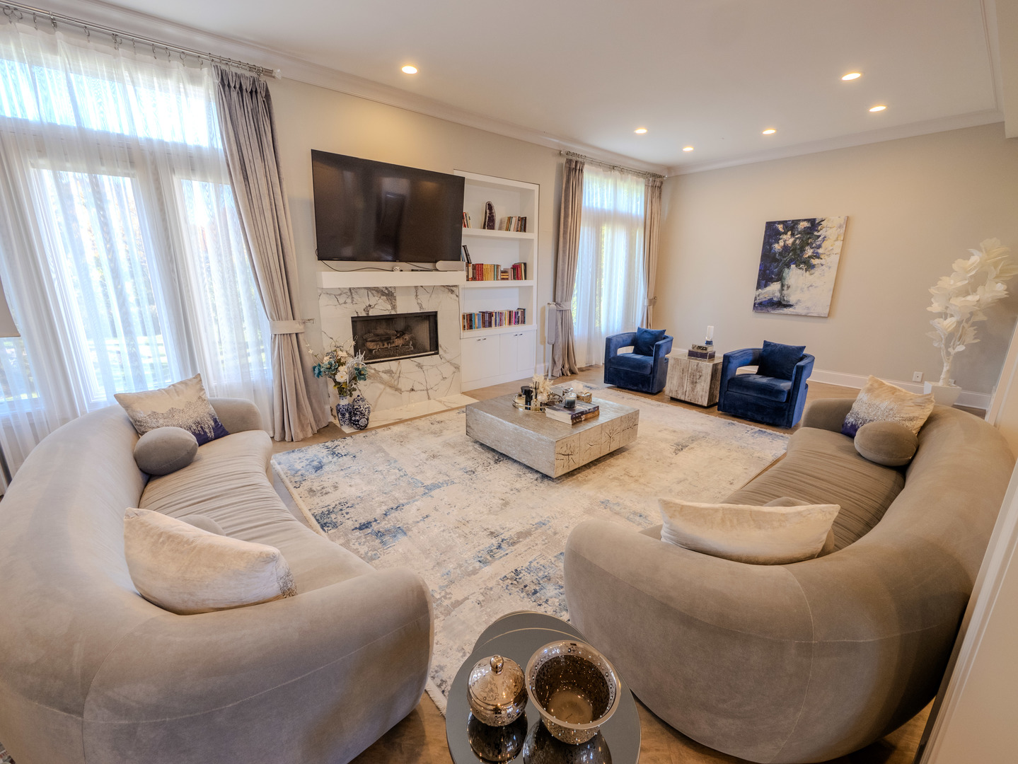 2015 Tree Farm Court Buffalo Grove, IL 60089 - Photo 42 of 100 a living room with furniture and a flat screen tv