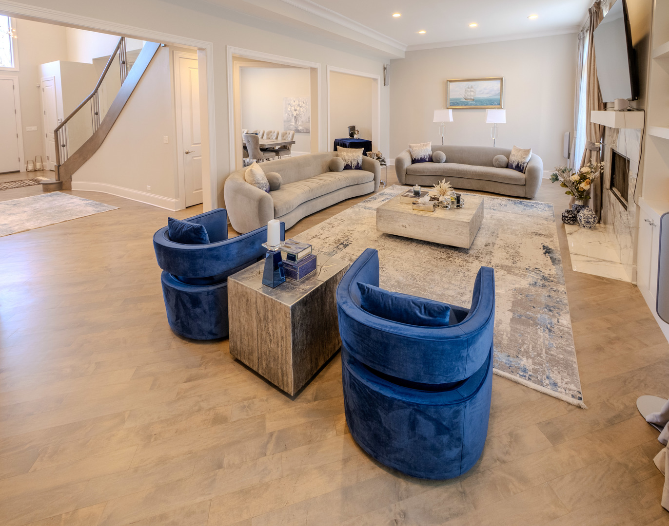 2015 Tree Farm Court Buffalo Grove, IL 60089 - Photo 44 of 100 a living room with furniture and a flat screen tv