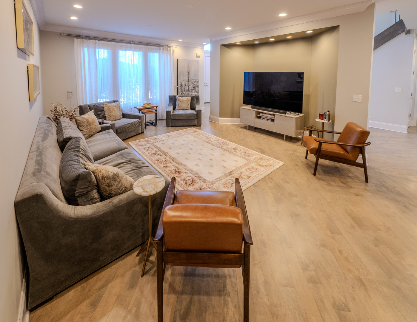 2015 Tree Farm Court Buffalo Grove, IL 60089 - Photo 46 of 100 a living room with furniture and a flat screen tv