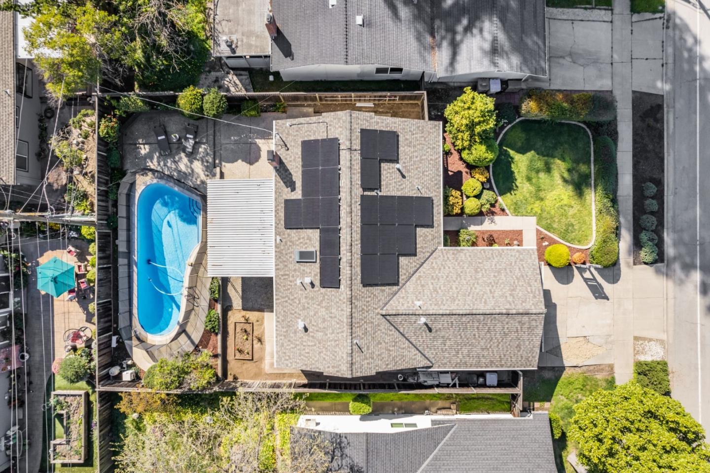 5074 Williams Road San Jose, CA 95129 - Photo 30 of 35 a aerial view of a house with a yard and large tree