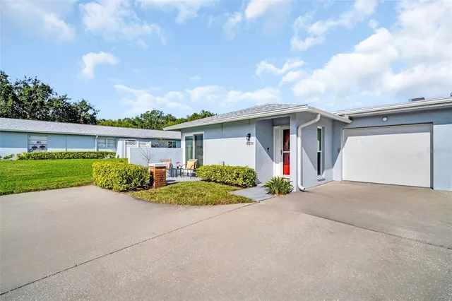 front view of a house with a street