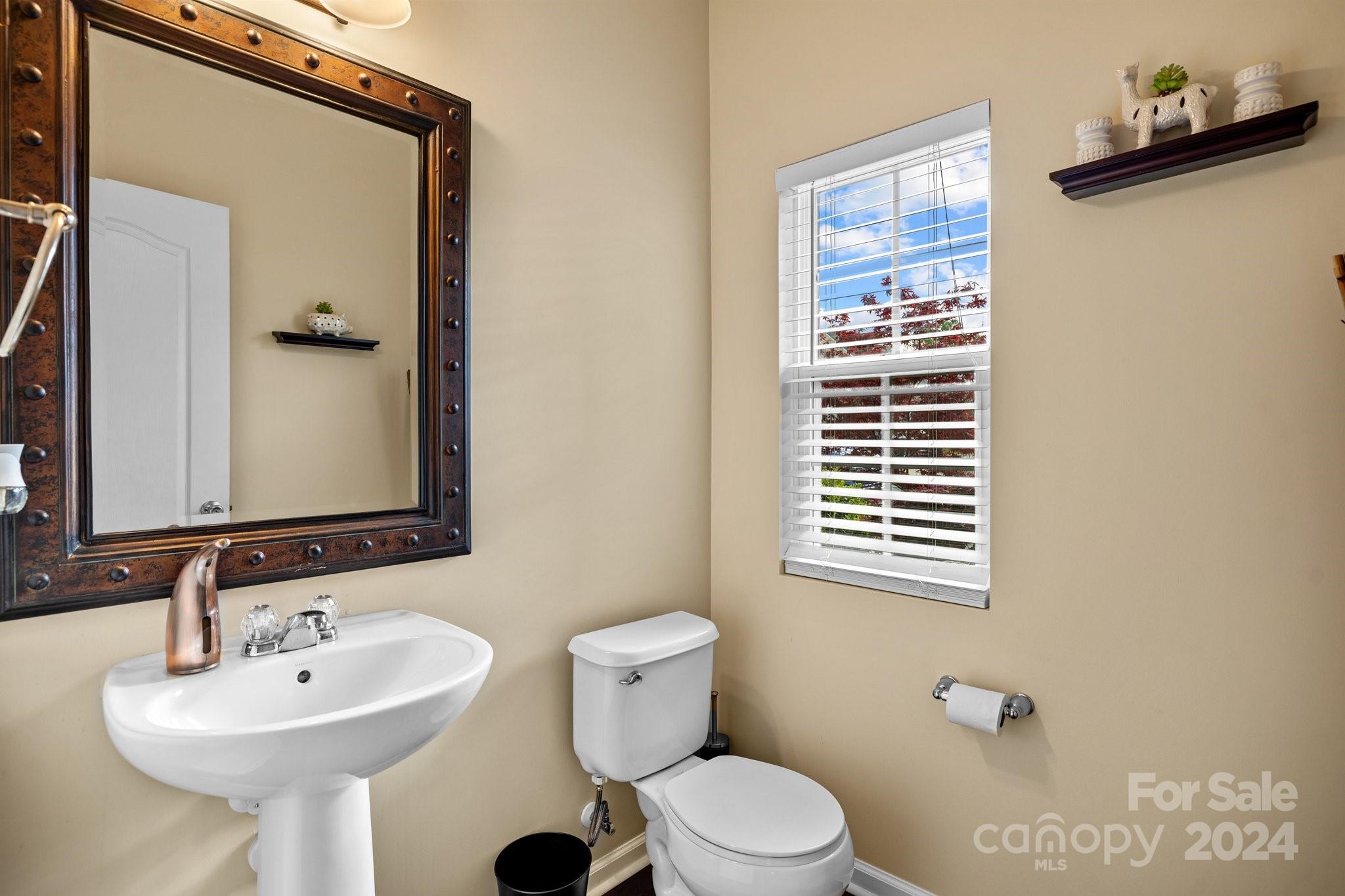 10231 Enniscrone Road Pineville, NC 28134 - Photo 13 of 44 a bathroom with a sink a mirror and a toilet