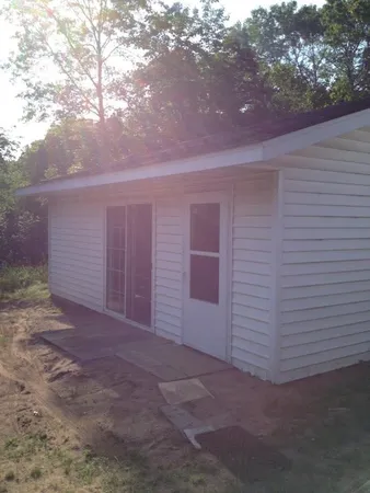 a backyard of a house