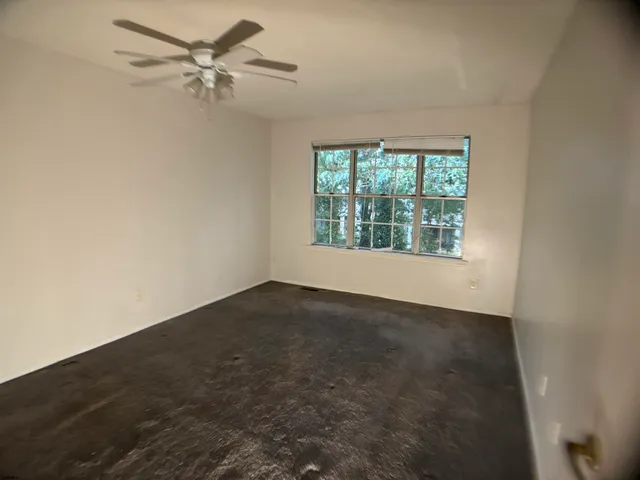 an empty room with a window