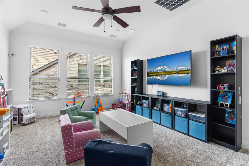 1898 Tumblegrass Road Frisco, TX 75033 - Photo 25 of 40 a living room with furniture and a flat screen tv
