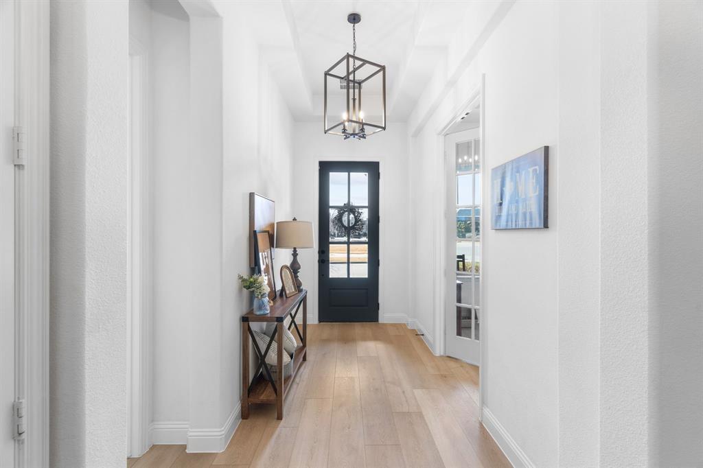 1898 Tumblegrass Road Frisco, TX 75033 - Photo 3 of 40 a view of a hallway with wooden floor and windows