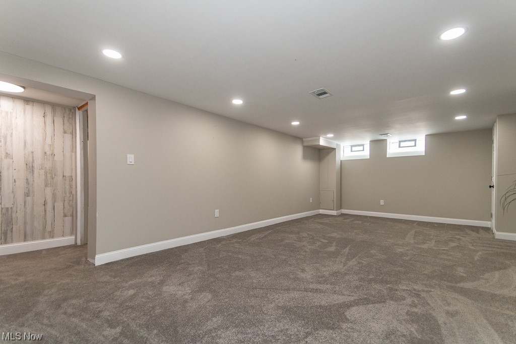 4980 Emmet Road Lyndhurst, OH 44124 - Photo 30 of 39 Basement with dark colored carpet