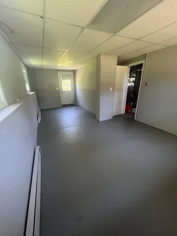 an empty room with closet