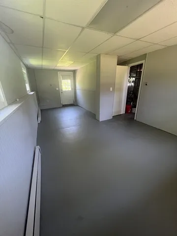 an empty room with closet