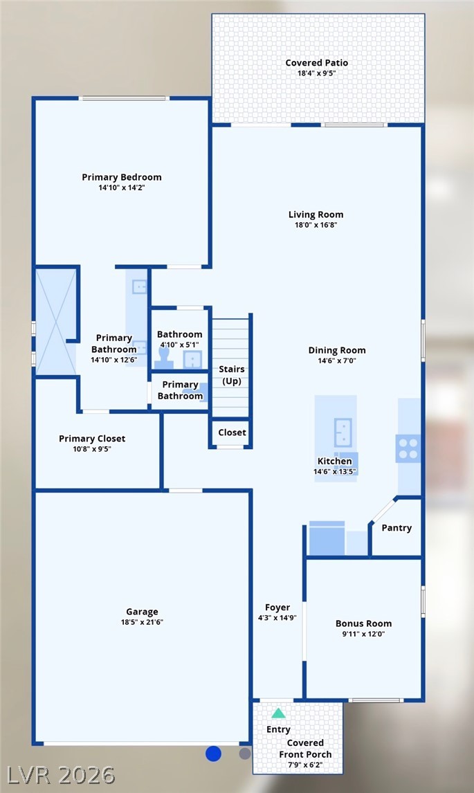 11016 Prairie Grove Road Las Vegas, NV 89179 - Photo 36 of 37 A well-designed floor plan details ample living spaces, a covered patio, and convenient garage access.