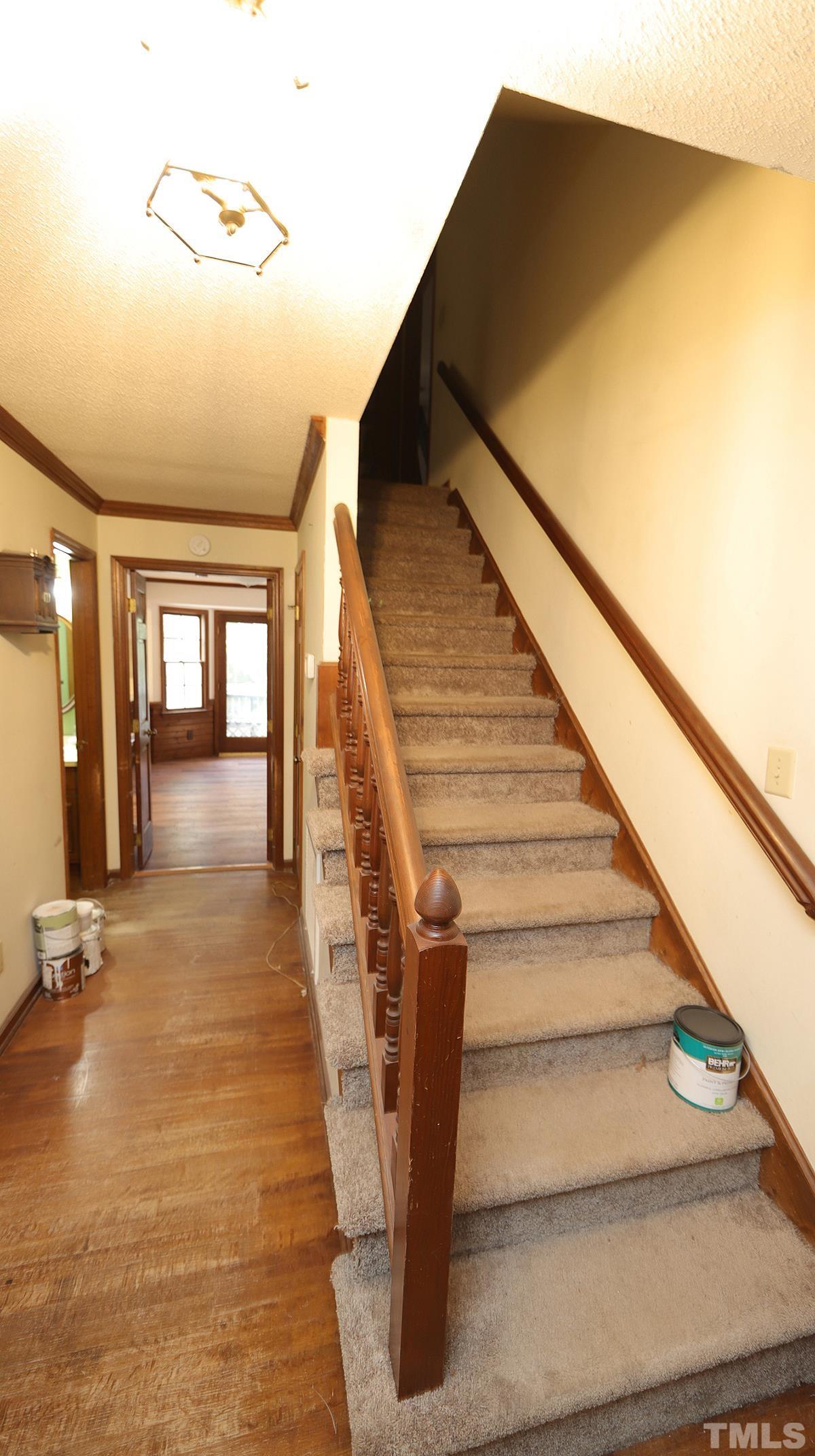 2024 Corberrie Lane Raleigh, NC 27613 - Photo 3 of 30 a view of entryway and hall with wooden floor