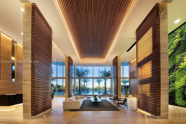 a view of a balcony with a patio