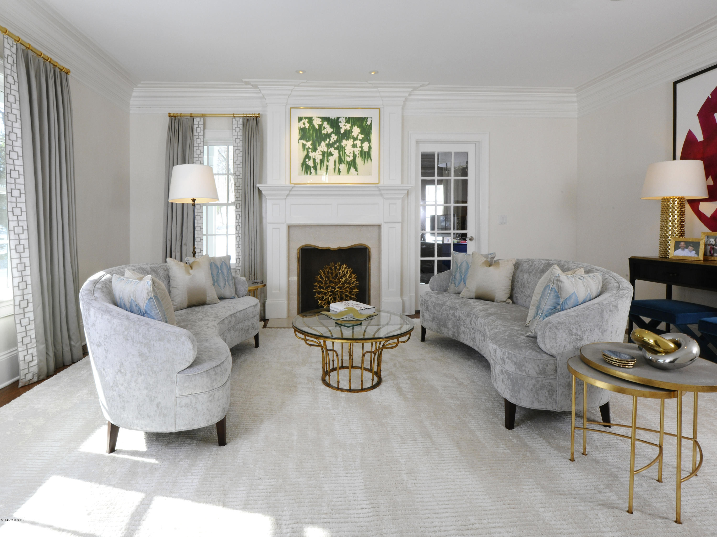 58 Brookridge Drive Greenwich, CT 06830 - Photo 3 of 18 a living room with furniture and a fireplace