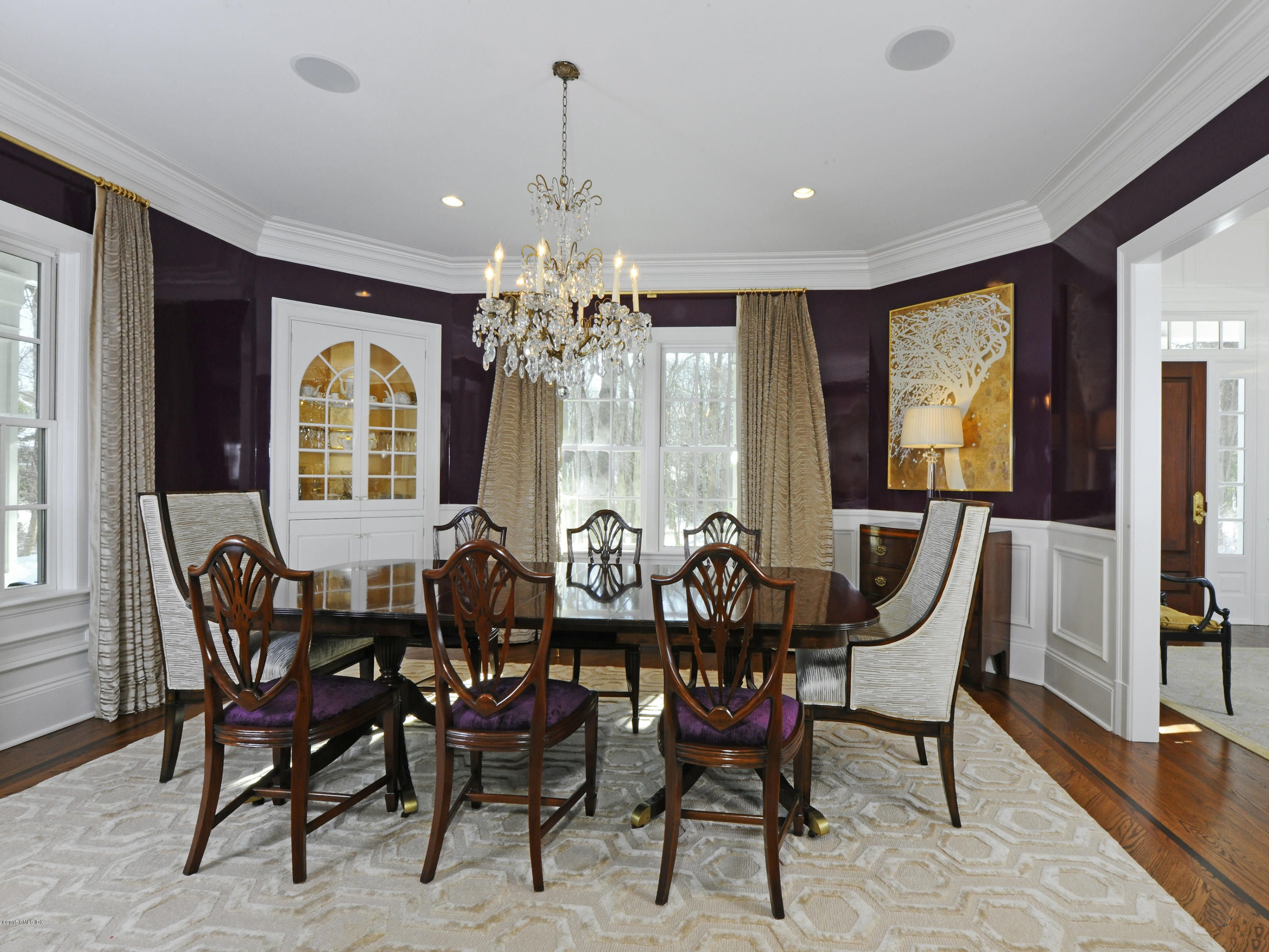 58 Brookridge Drive Greenwich, CT 06830 - Photo 4 of 18 a view of a dining room with furniture and chandelier