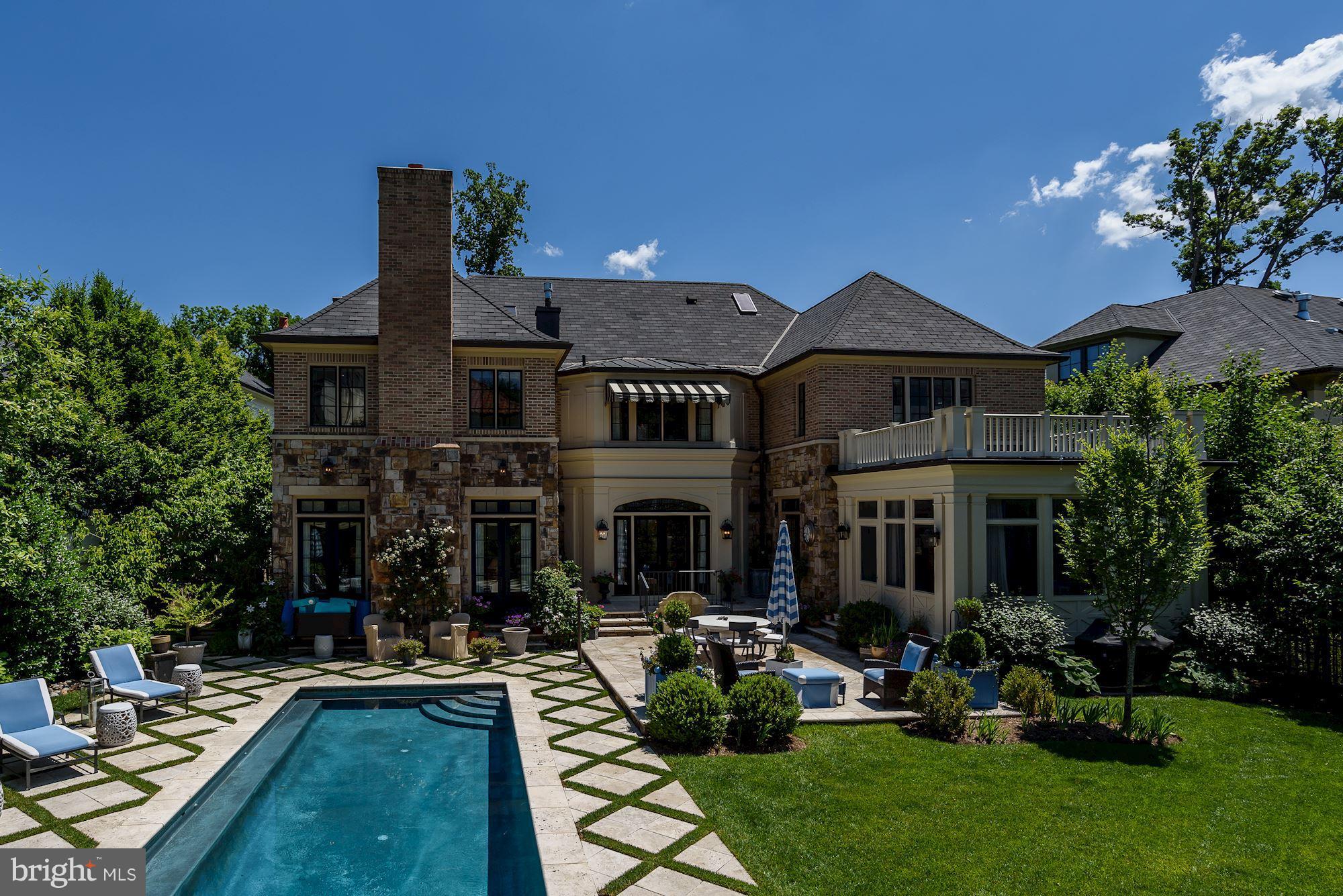 2166 Dunmore Lane Washington, DC 20007 - Photo 29 of 30 Rear Garden and Pool