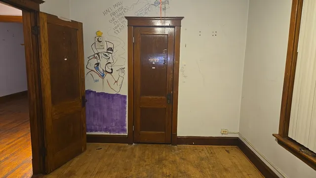 a view of an front door