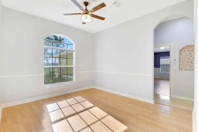 a view of an empty room and window