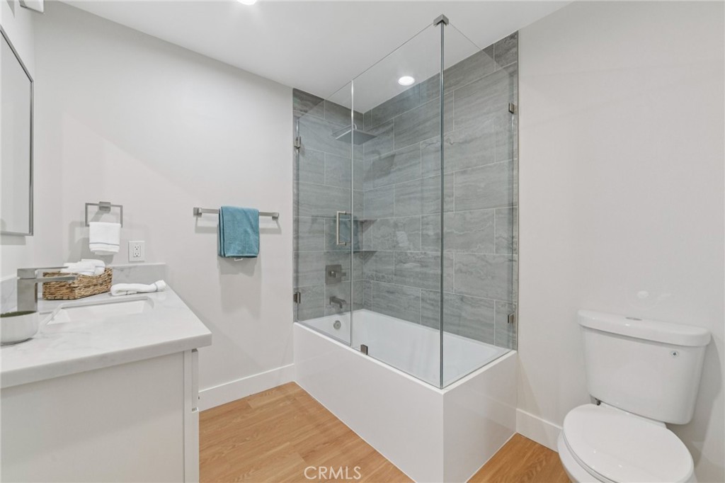 20 Saddle Road Rancho Palos Verdes, CA 90275 - Photo 27 of 44 a bathroom with a sink a toilet and shower