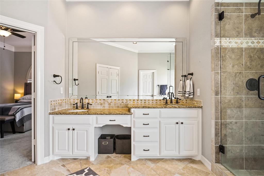 984 East Bethel School Road Coppell, TX 75019 - Photo 27 of 37 a spacious bathroom with a double vanity sink mirror and