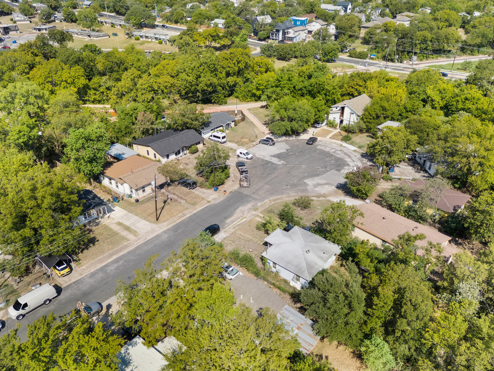 1176 Graham Street Austin, TX 78702 - Photo 16 of 20 an aerial view of a house with a yard
