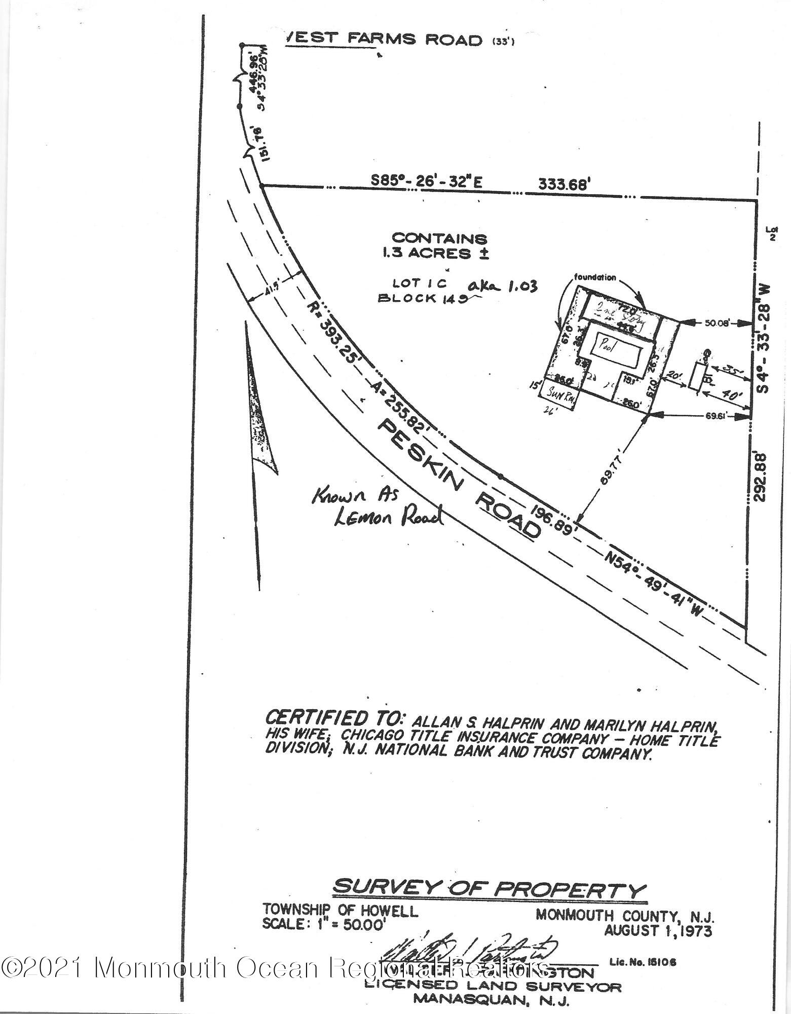 56 Lemon Road Farmingdale, NJ 07727 - Photo 54 of 54 Lot Survey