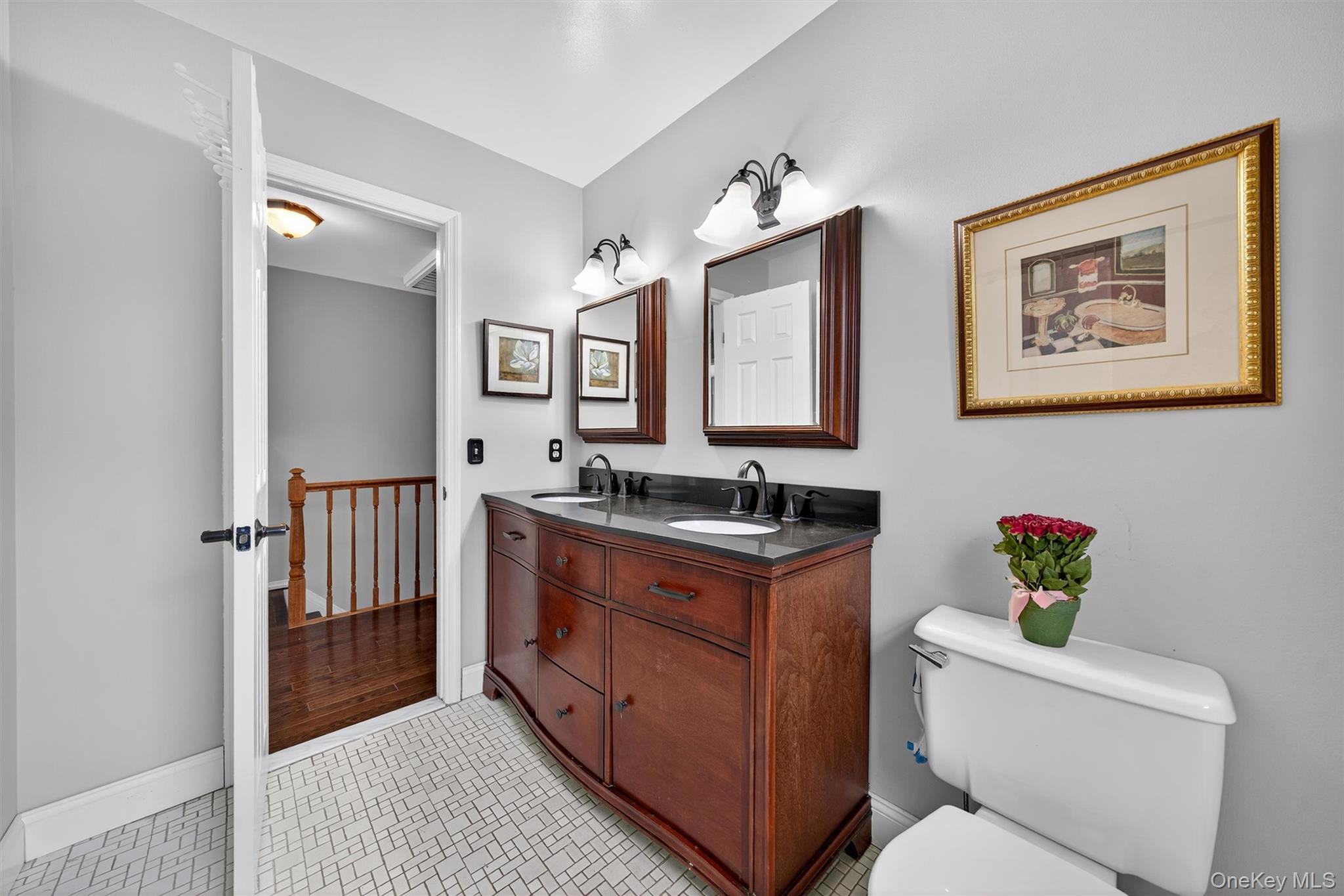 120 Pine Tree Road Monroe, NY 10950 - Photo 31 of 50 a spacious bathroom with a granite countertop sink mirror vanity and toilet