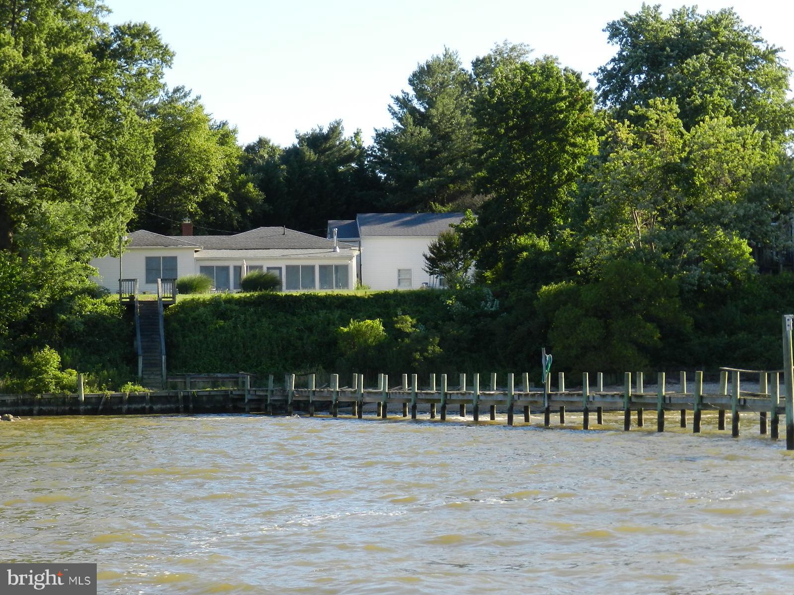 View from water to house.