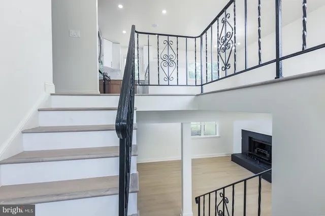 a view of a kitchen with electric appliances