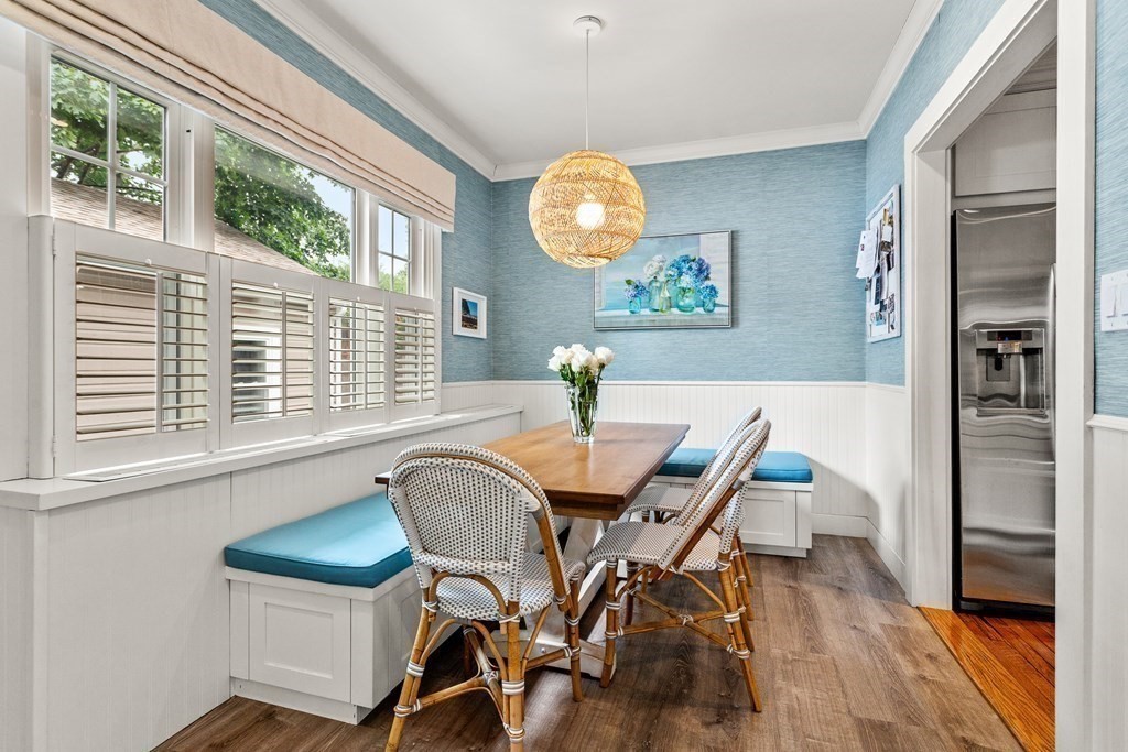 2 Charlotte Road Marblehead, MA 01945 - Photo 12 of 29 a view of a dining room with furniture window and wooden floor