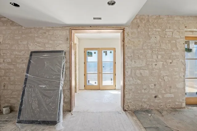 a room with furniture