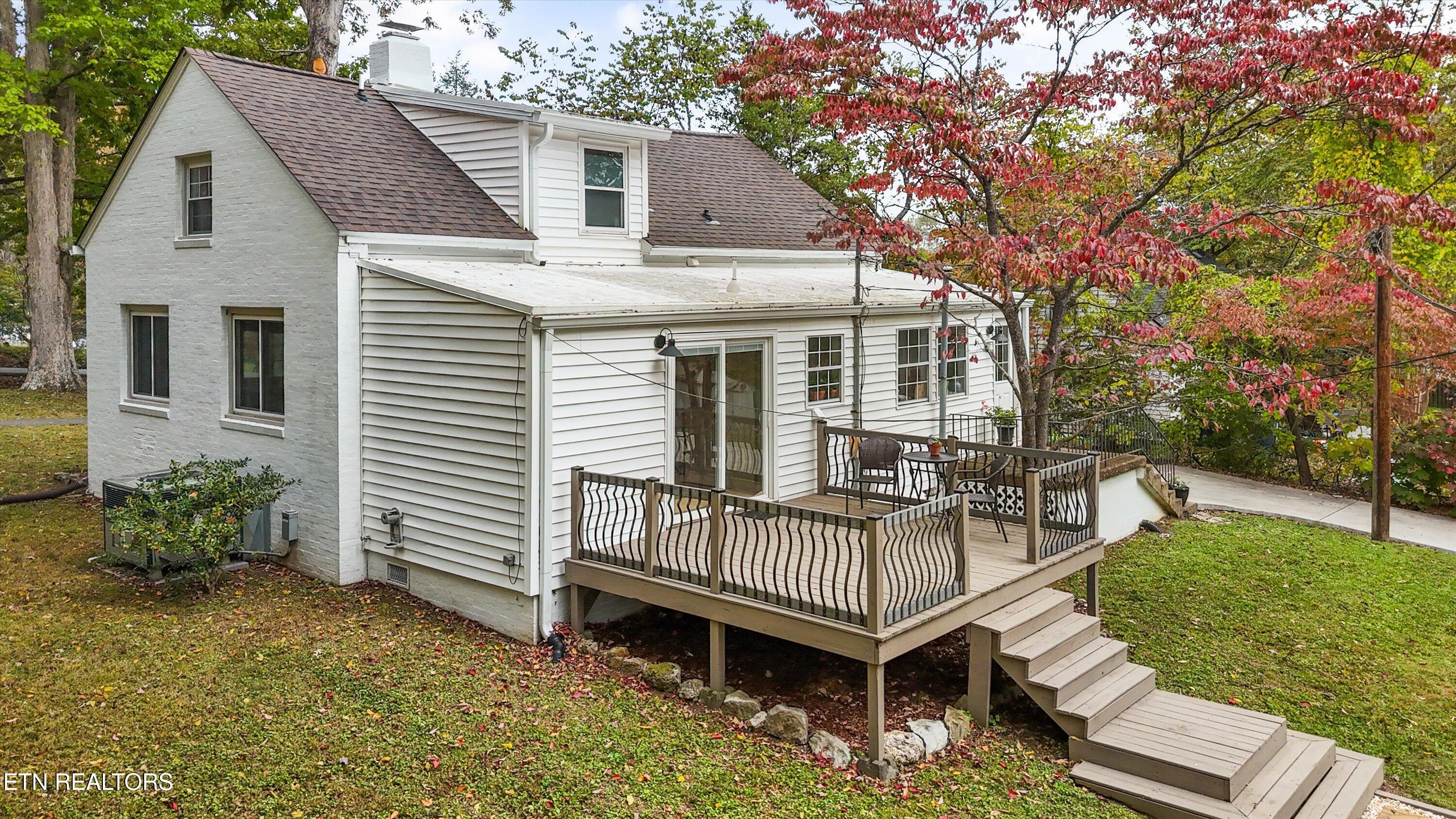 129 West Norris Road Norris, TN 37828 - Photo 28 of 43 BACK PATIO WITH STAIRS