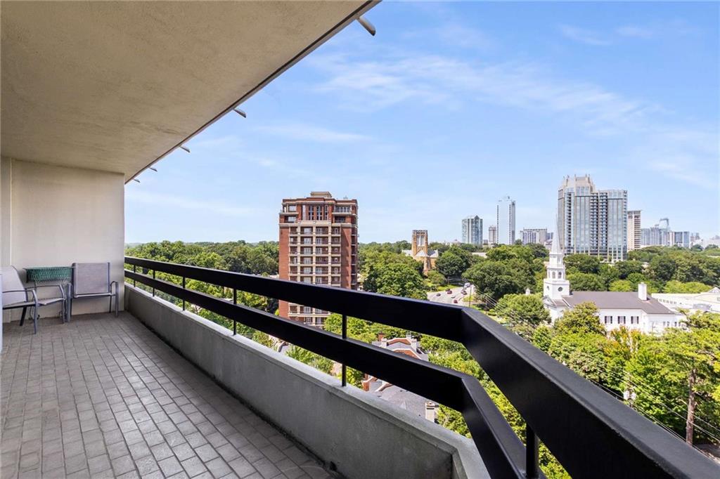 2660 Peachtree Road Northwest, Unit 16F Atlanta, GA 30305 - Photo 34 of 56 a view of city from a balcony