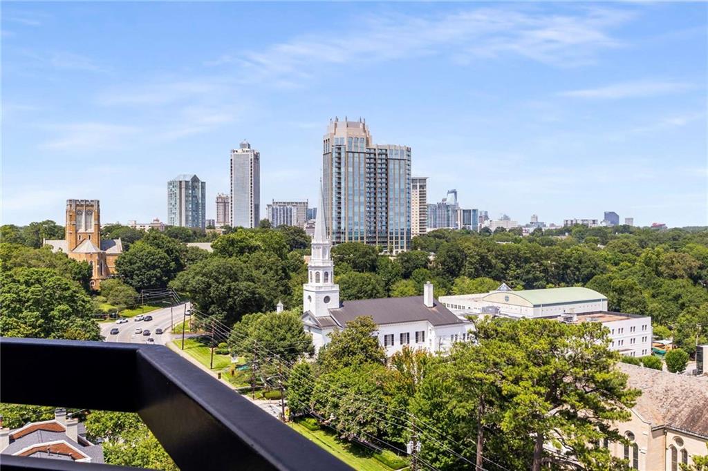 2660 Peachtree Road Northwest, Unit 16F Atlanta, GA 30305 - Photo 35 of 56 a view of a city from a terrace