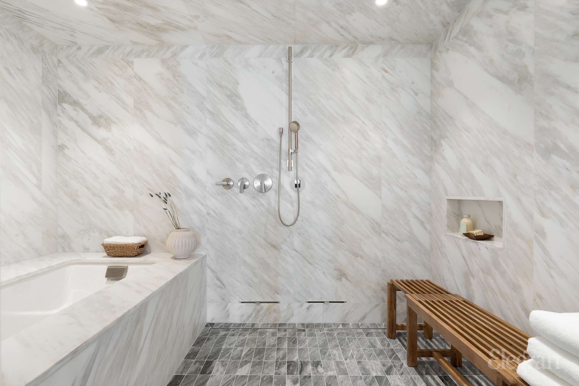 150 Barrow Street, Unit PHA Manhattan, NY 10014 - Photo 14 of 22 a bathroom with a sink and a shower