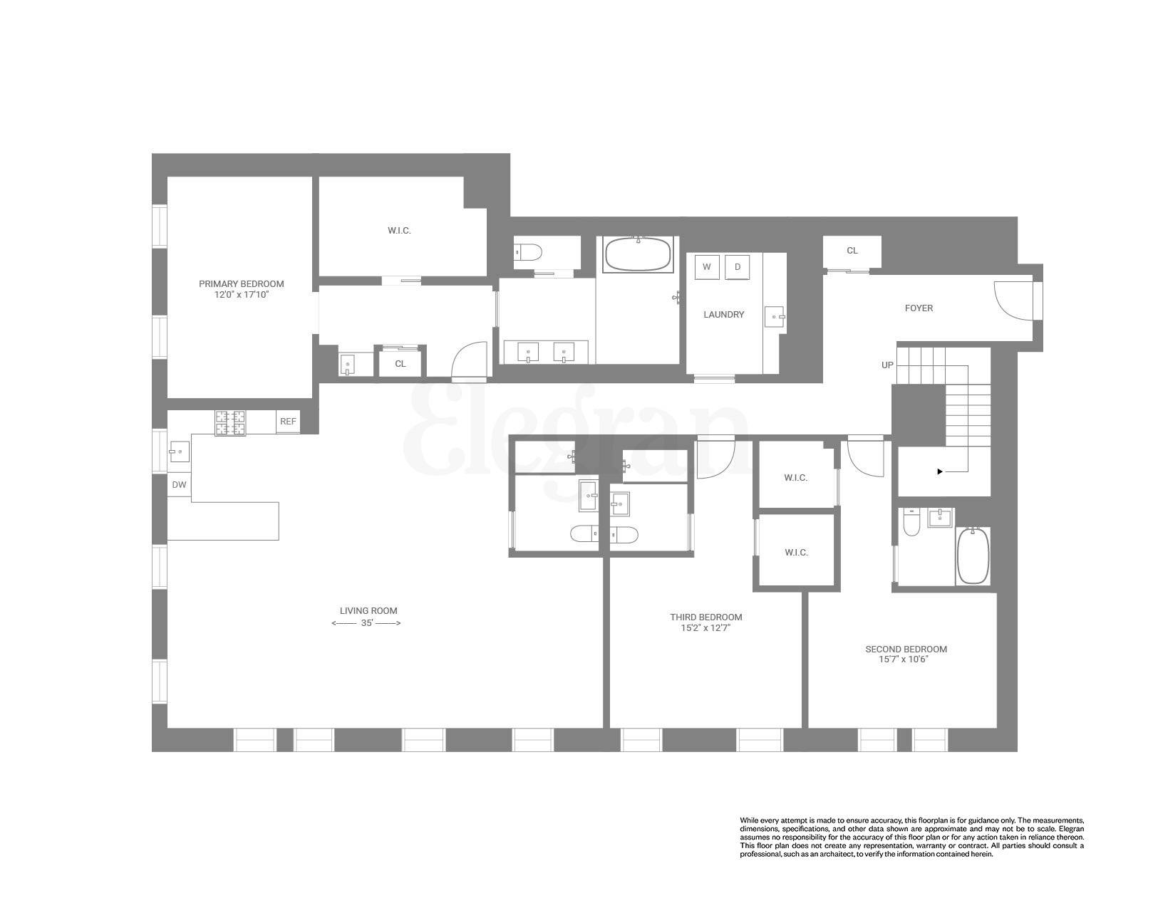 150 Barrow Street, Unit PHA Manhattan, NY 10014 - Photo 21 of 22 a picture of a floor plan