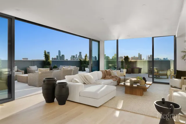 a view of a patio with couches and table and chairs with potted plants and big yard
