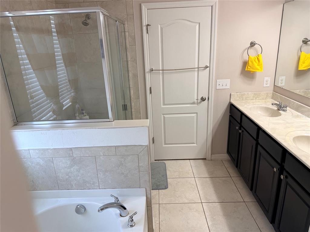 2084 Water Tupelo Way Ocoee, FL 34761 - Photo 16 of 34 a bathroom with a granite countertop shower and a sink