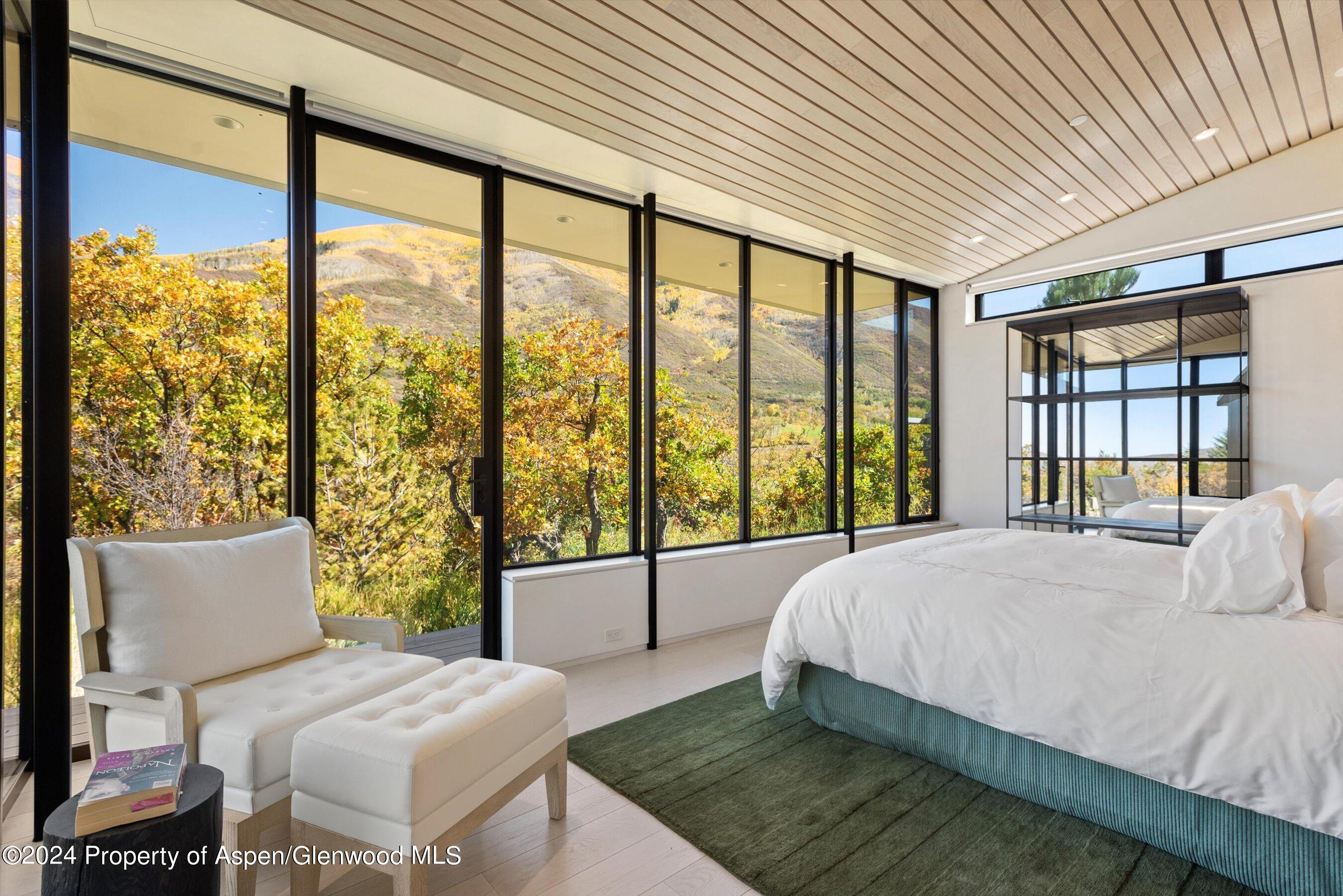 600 Nell Erickson Road Aspen, CO 81612 - Photo 21 of 40 a bedroom with a large bed and a large window