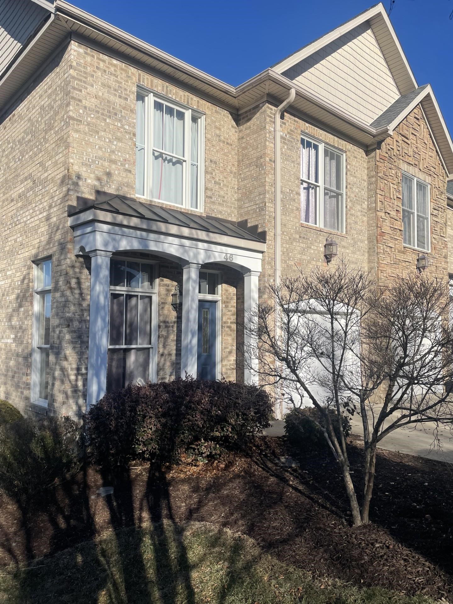 a front view of a house