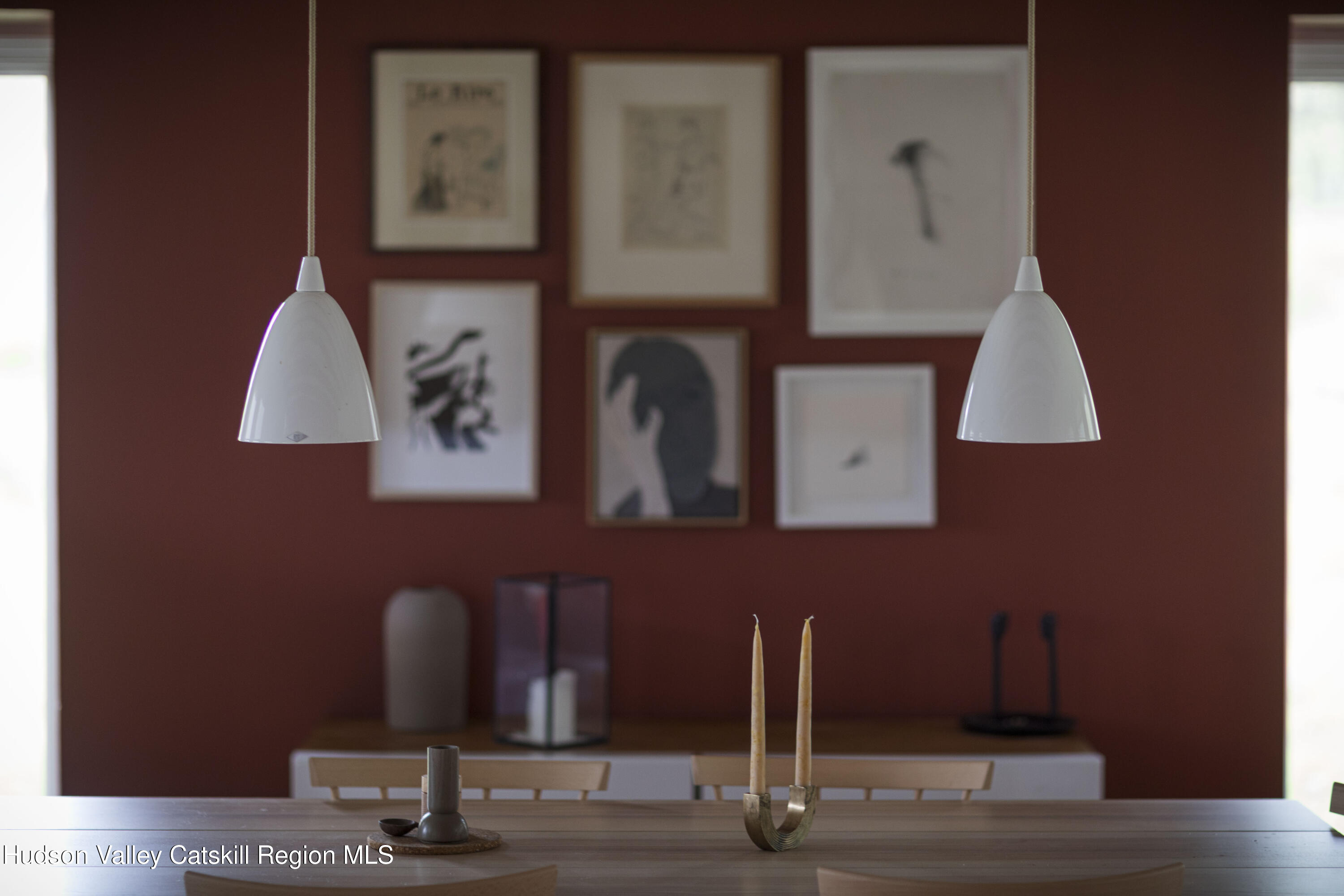 57 Dellenbaugh Road Cragsmoor, NY 12566 - Photo 11 of 26 a room with a mirror and a lamp