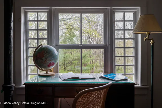 a view of a workspace with a window