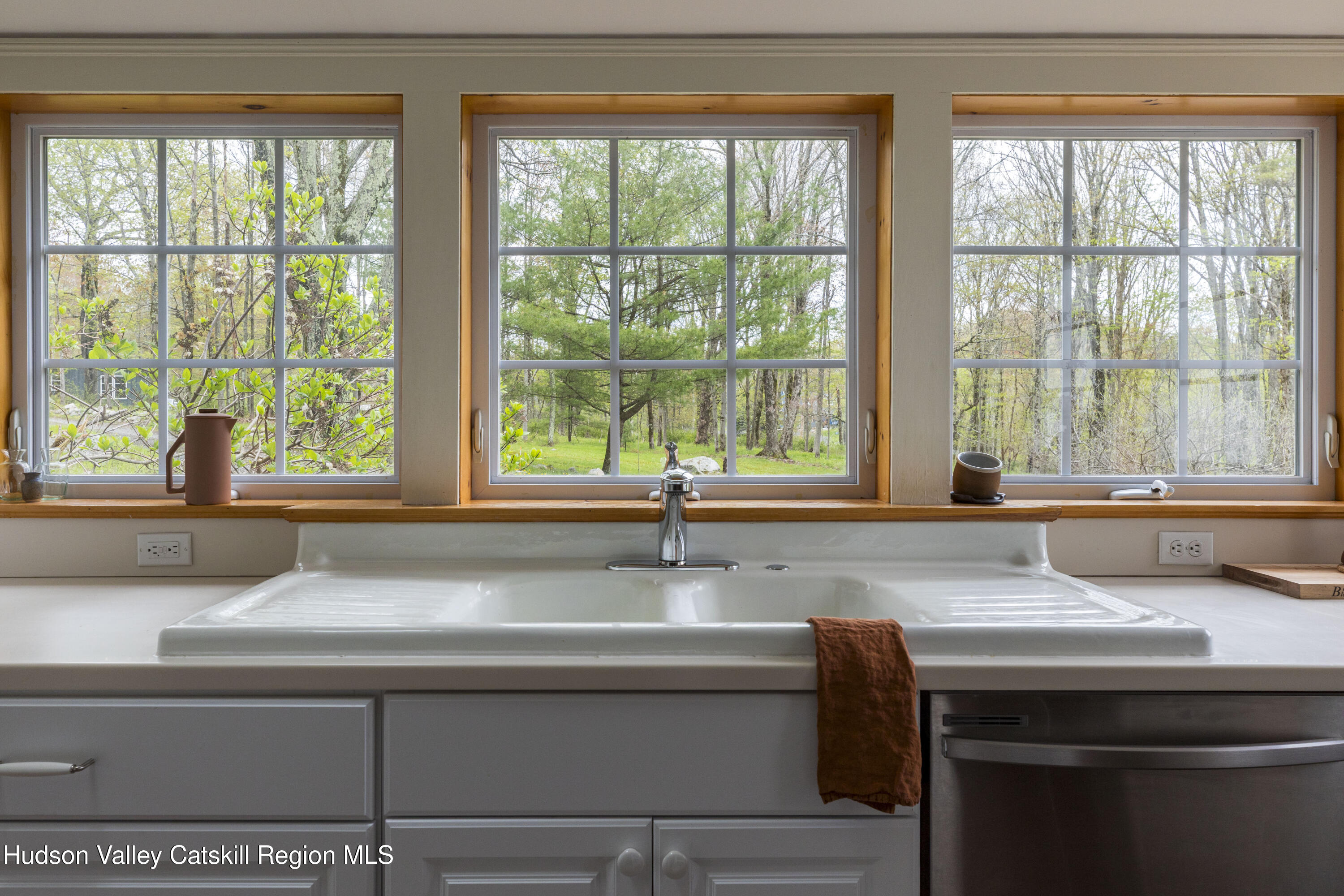 57 Dellenbaugh Road Cragsmoor, NY 12566 - Photo 8 of 26 a view of a kitchen with a sink and large window