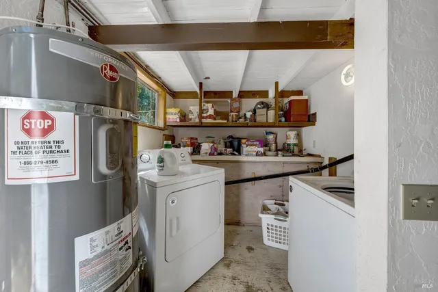 a room with furniture