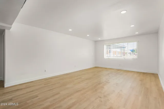 an empty room with a window